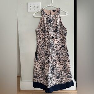 Ann Taylor Pink and Navy Dress